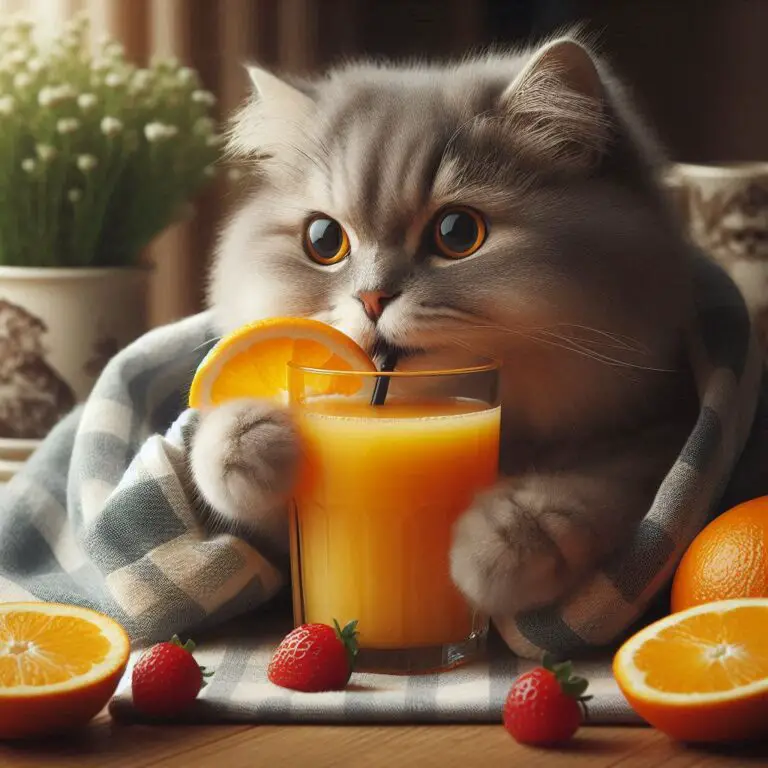 Can Cats Drink Orange juice