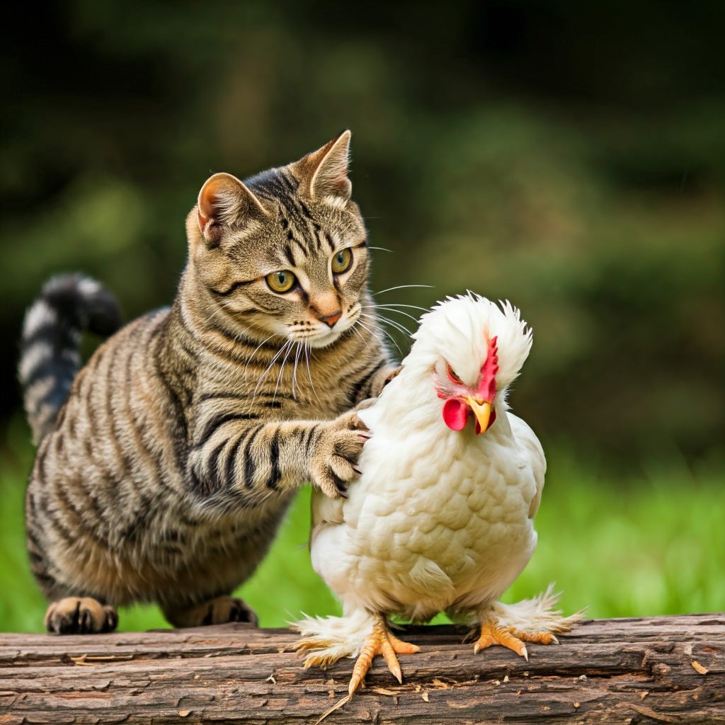 Cat Attack Chickens