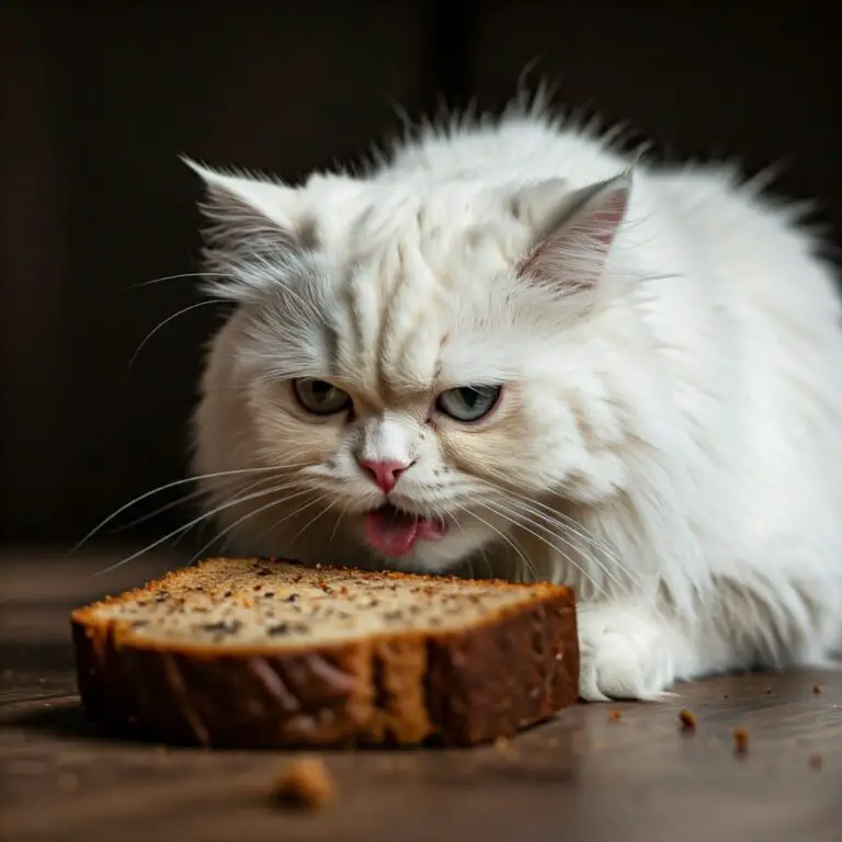 Cat eat banana bread